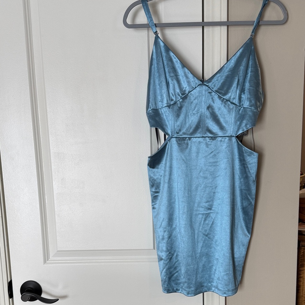 Forever 21 Blue Satin Dress